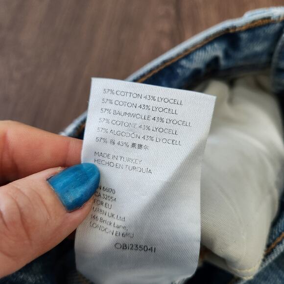 Free People We The Free Straight Leg Jeans 27 Blue Minimalist Casual - Picture 5 of 8